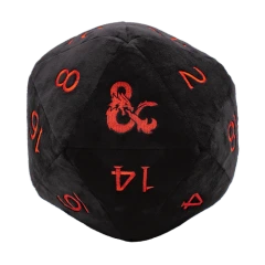 D20 Novelty Plush - Black & Red